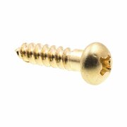PRIME-LINE Wood Screws, Round Head, Phillips Drive, #8 X 3/4 in., Solid Brass, 25PK 9207765